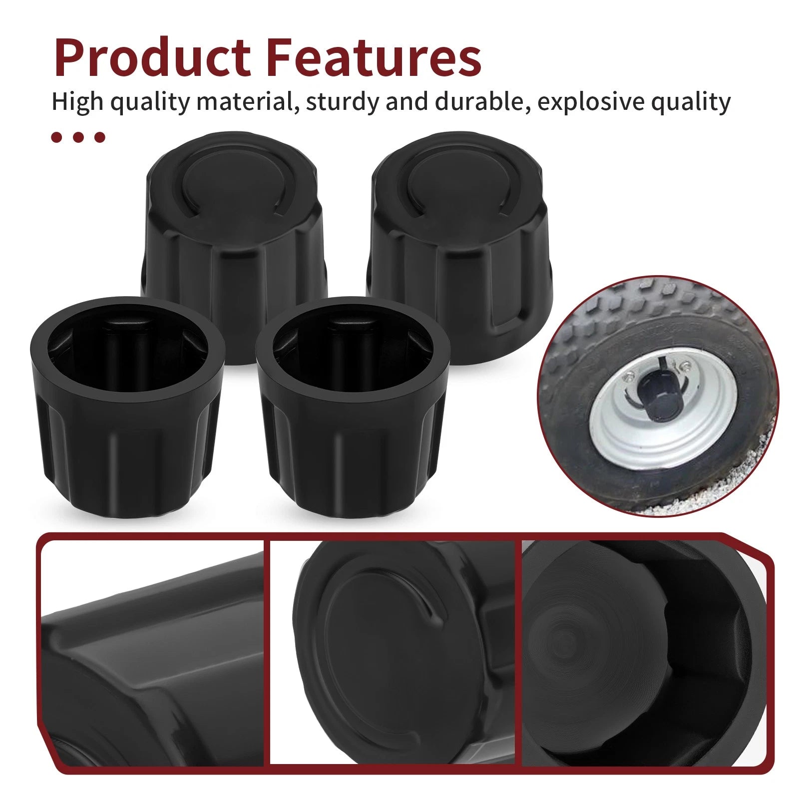 Set of 4 Center Hub Wheel Caps for Suzuki Quadsport Z90 (2007–2023) 54725-18A00