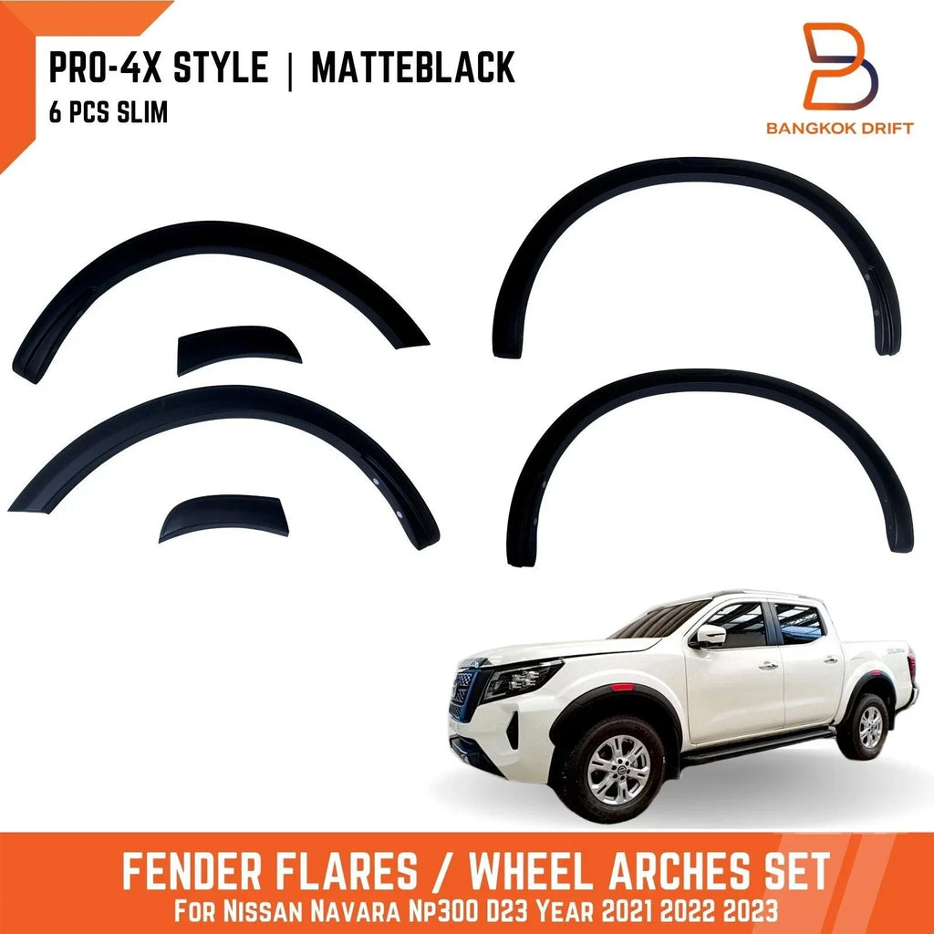 Matte Black Ute Guard Fender Flares for Nissan Navara D23 (2021-2024)