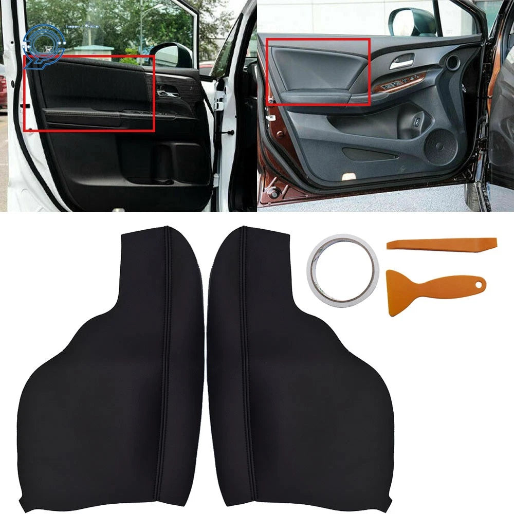 Set of 2 Door Armrest Covers for Honda Odyssey (2011–2017) Leather Black