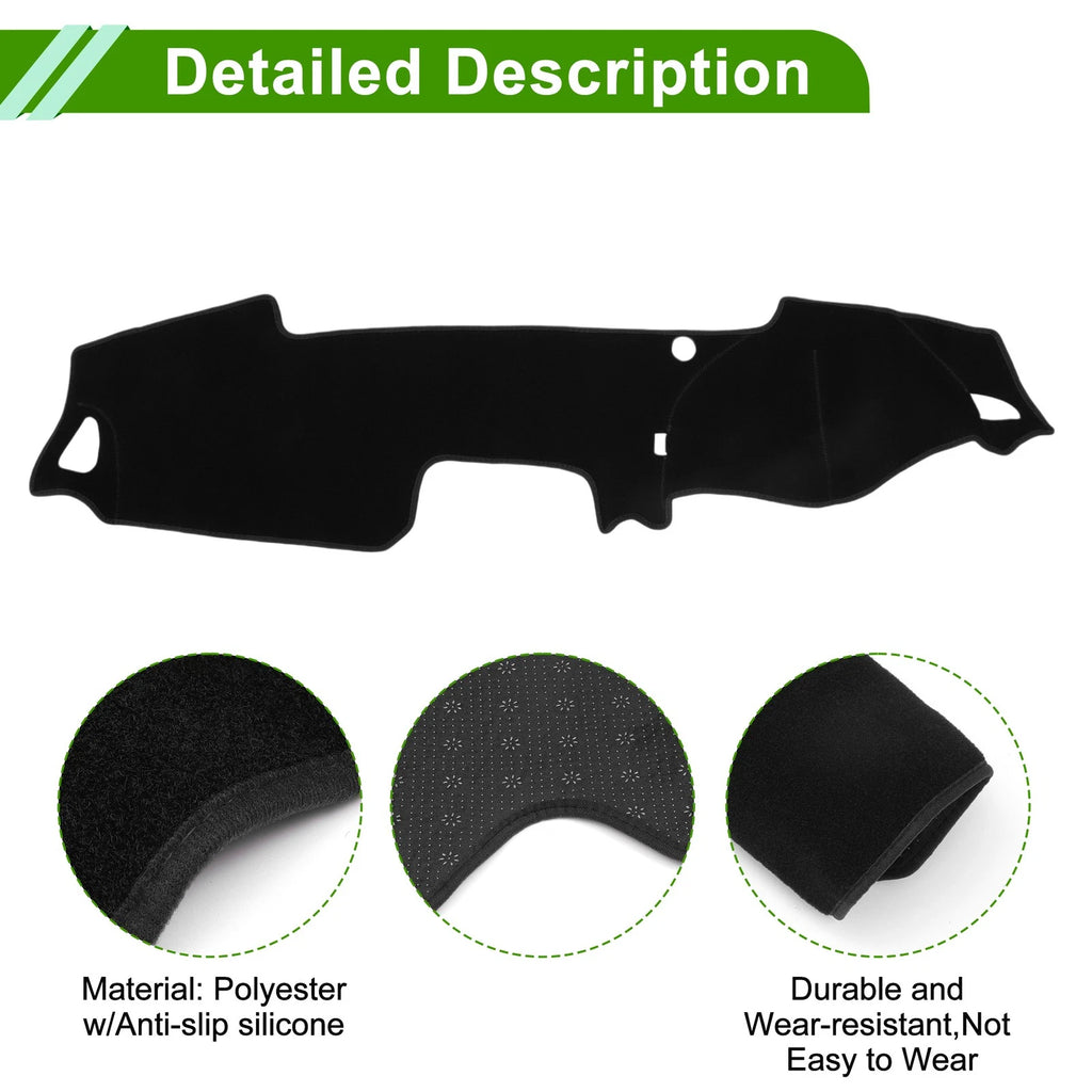 Dashboard Cover Mat for Mazda MX-5 (2006–2015) - Black, Set of 1
