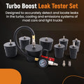 Turbo System Leakage Tester Set of 4 with 35, 40, 45 mm Stepped Adapters