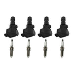Set of 4 Ignition Coils & Spark Plugs for Honda Civic (2012)