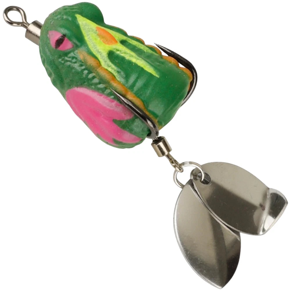 Frog Shaped Lure Bait for Bass (6.2cm) - 45 Degree Entry for Smooth Action