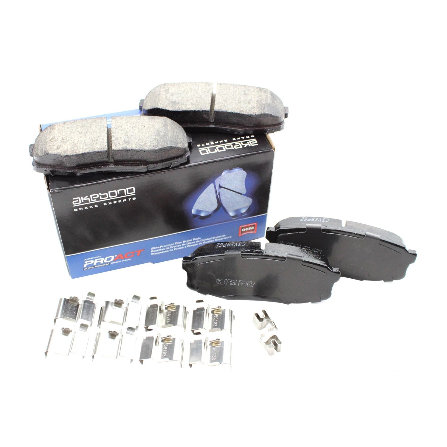 Set of 4 Akebono ProACT Rear Ceramic Brake Pads for LX570 Land Cruiser Sequoia Tundra