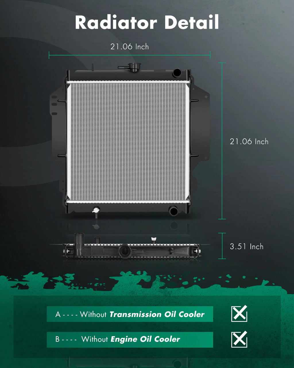 Cooling Radiator for Suzuki Samurai 1986–1988 (208/8010170)