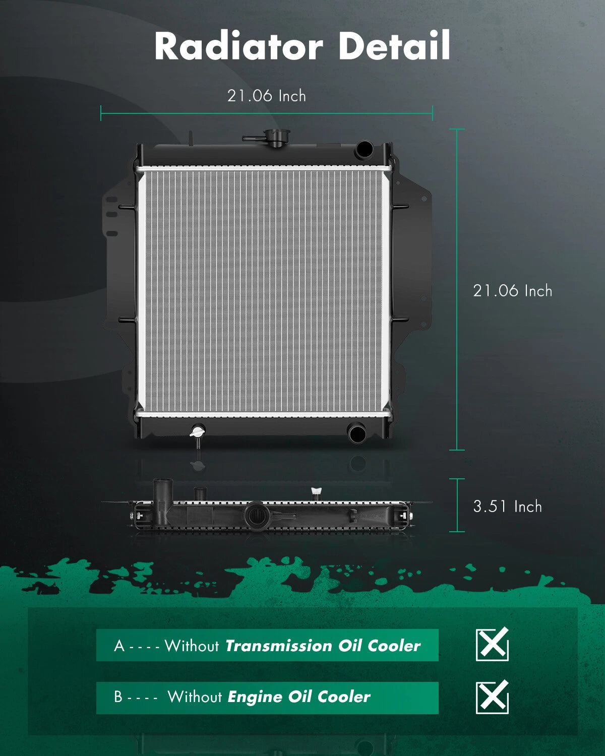 Cooling Radiator for Suzuki Samurai 1986–1988 (208/8010170)