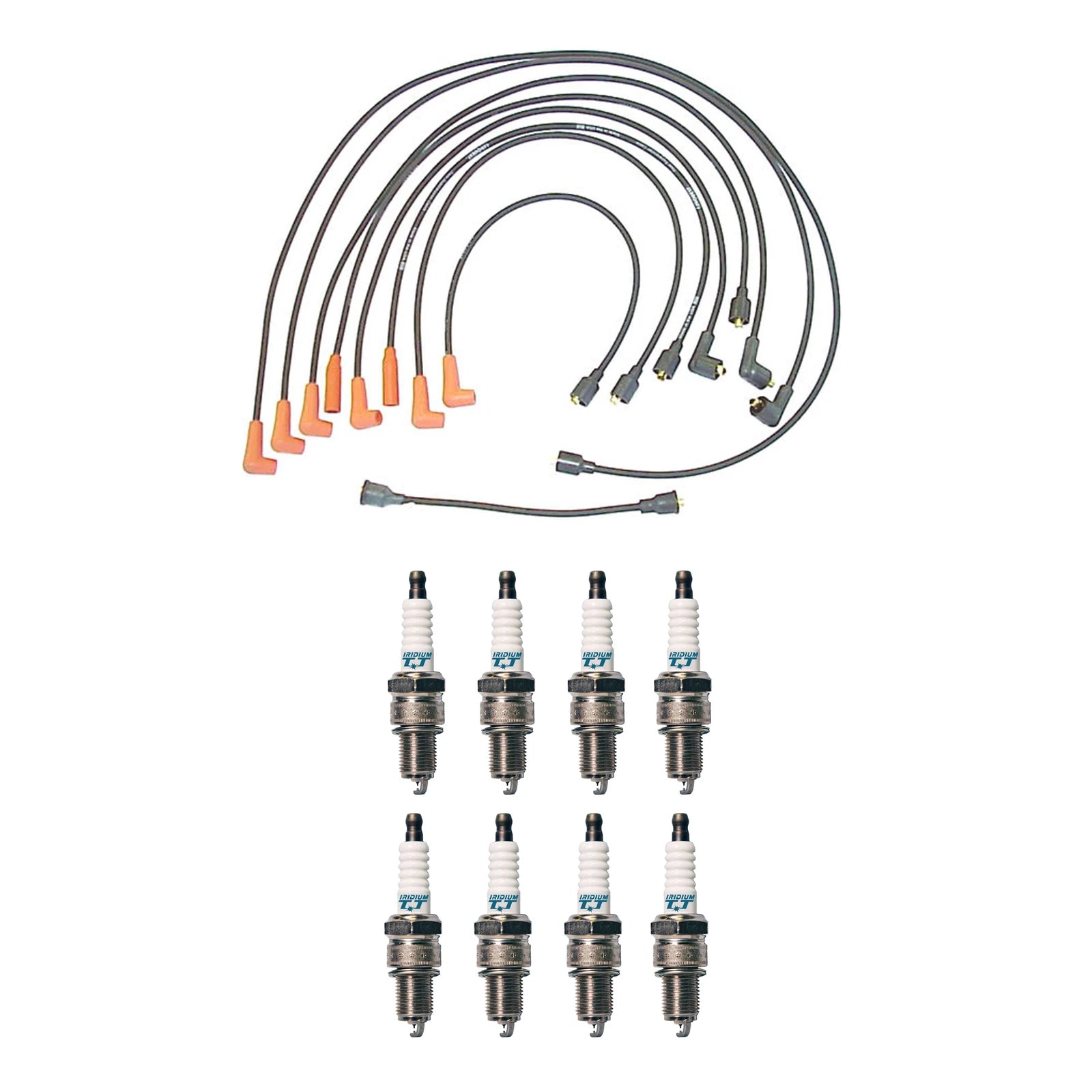 Denso Wire Set & 8 Iridium TT Spark Plugs for Dodge 7.0L V8