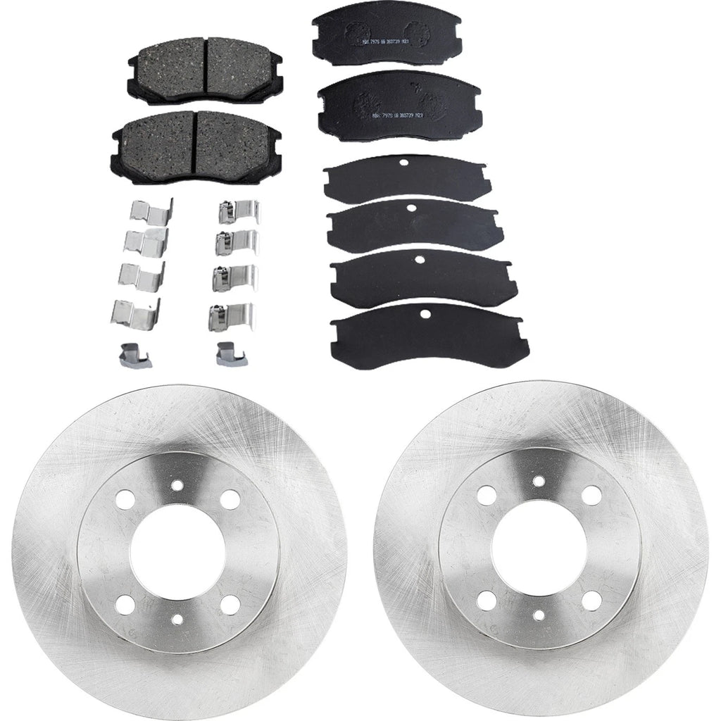 Front Brake Disc Rotors and Pads Kit for Mitsubishi Mirage (Coupe, Sedan)