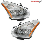 Clear Headlights for Nissan Rogue (2008–2013) Clear Chrome Left+Right