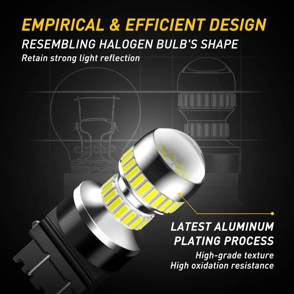 Set of 2 LED Reverse Backup Light Bulbs for 3157 3156 (6000K White)