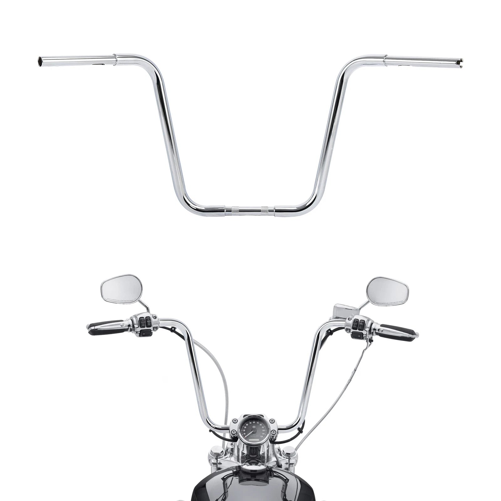 18" Rise Ape Hanger 1 1/4" Handlebar for Harley FLST FXST Sportster