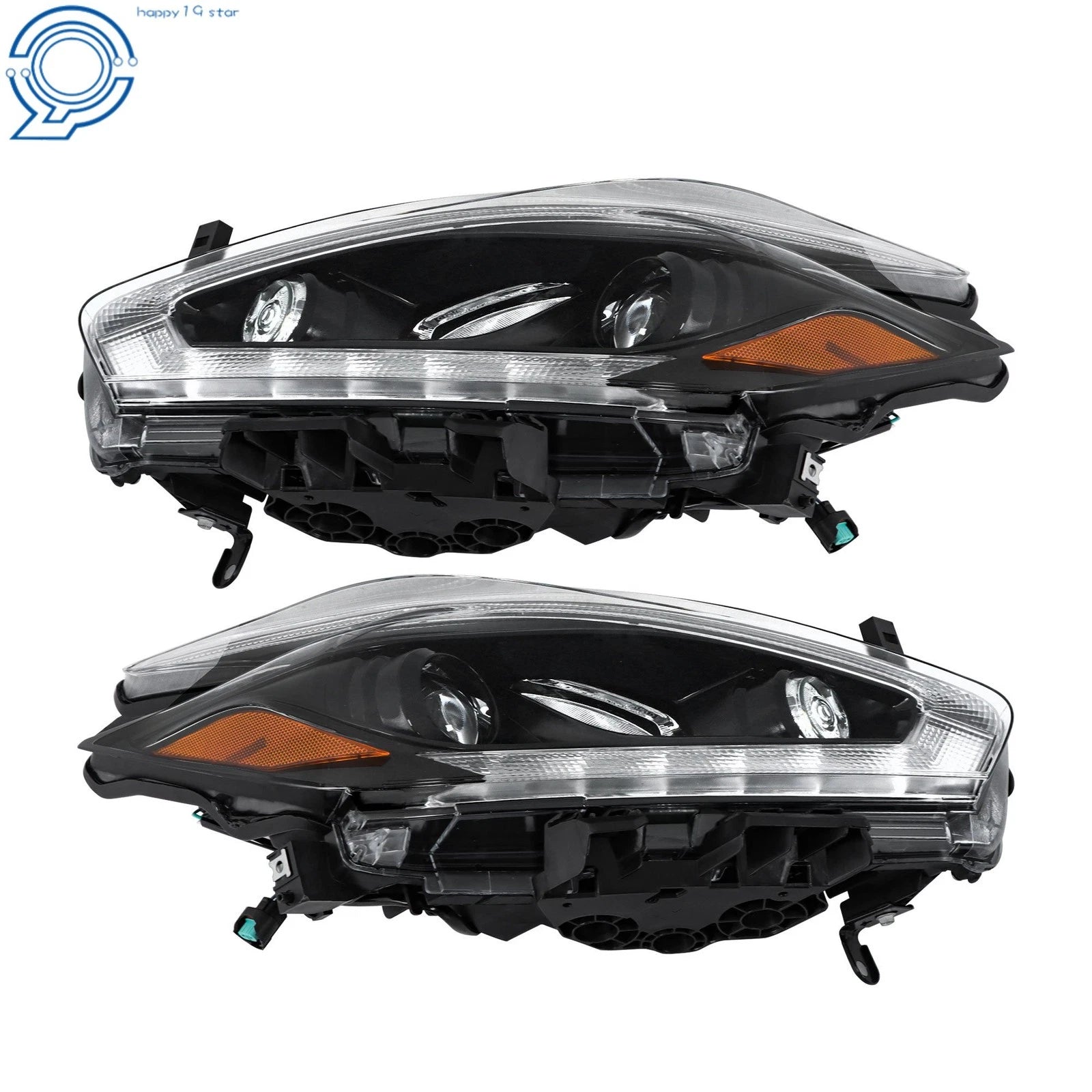 Set of 2 Halogen LED DRL Projector Headlights for Nissan Murano (2015–2018)