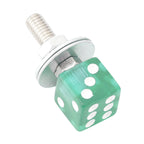 4x Custom Green Plastic License Plate Bolts for Motorcycle Chopper Bobber