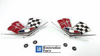 Front Fender Emblem Flags Pair for 1962–1963 Chevy Impala Belair