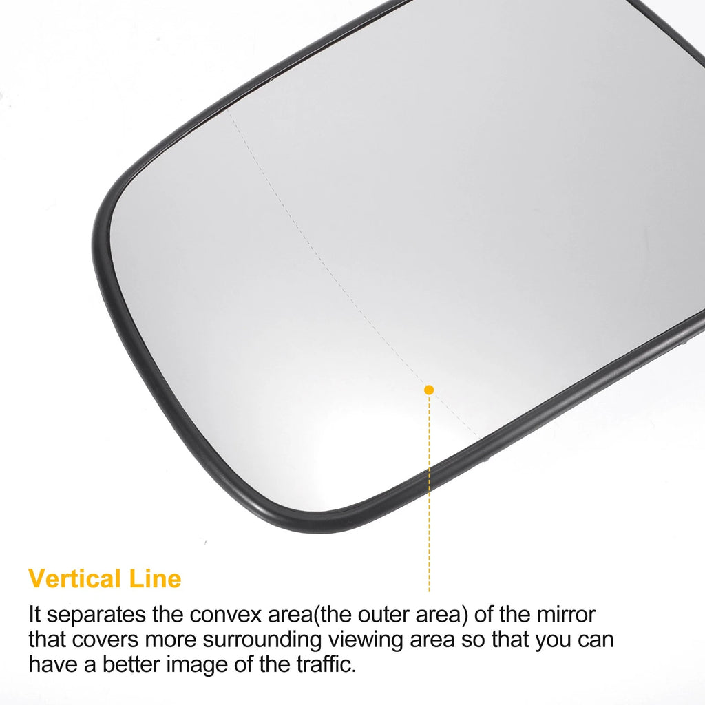 Left Side Heated White Mirror Glass for Honda HR-V CR-V (1996–2006)