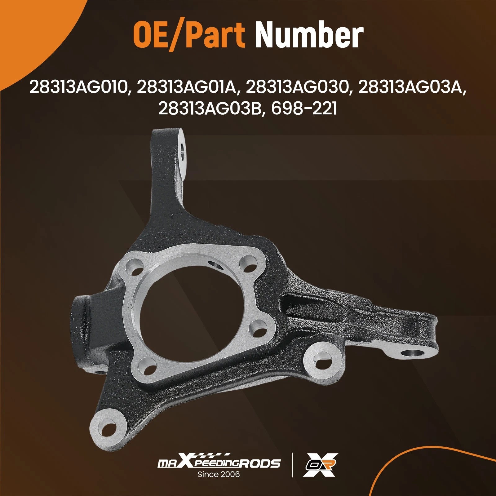 Front Left Steering Knuckle Assembly for Subaru Legacy (2005–2014) 698221