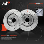 Front Drilled Brake Rotors & Ceramic Pads for Subaru Impreza (2017-2023)