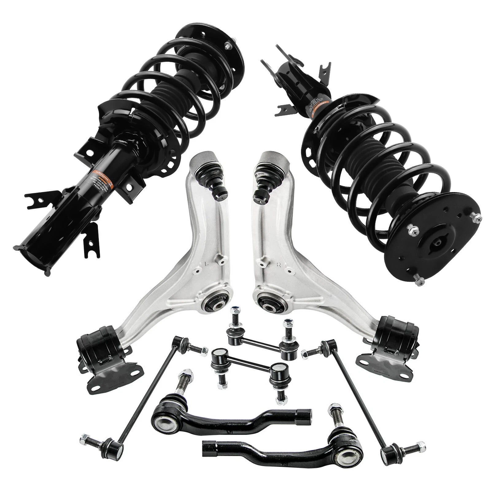 Front Complete Struts w/Control Arms Kit for 2013-2019 2020 Ford Fusion 2.0L FWD