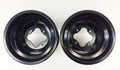 Set of 2 DWT Black A5 Rolled Lip Wheels for TRX 450R 400EX 250R 300 (10" Front, 9" Rear)