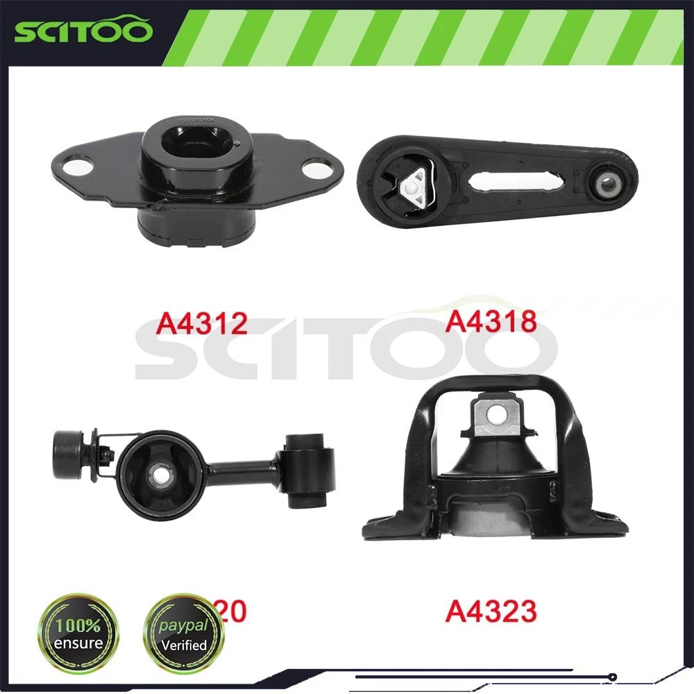 Set of 4 Engine Motor Trans Mounts for Nissan Versa Cube (2007–2012)