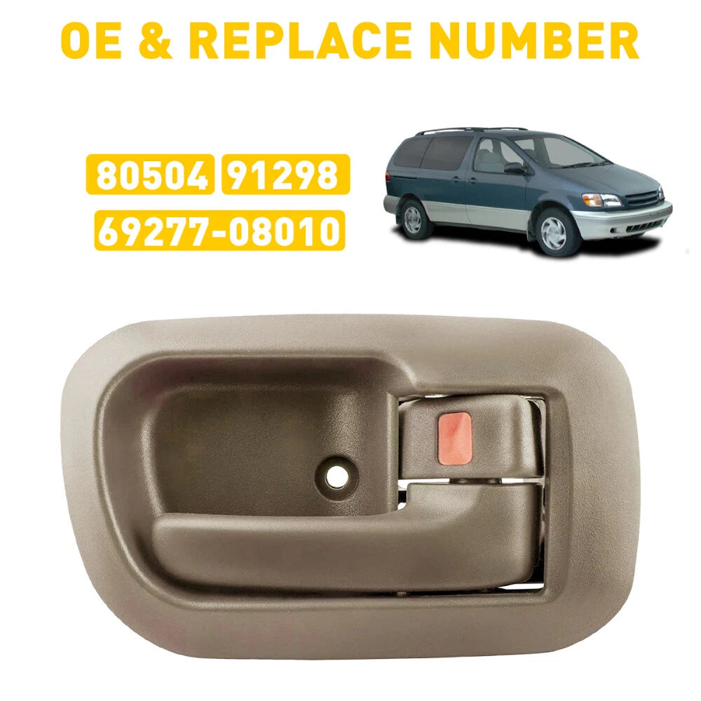 Interior Right Door Handle & Bezel for Toyota Sienna (1998â2003) Beige