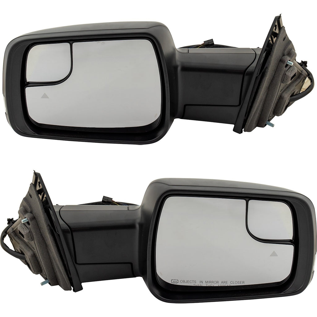 Power Heated Folding Mirrors for Ram 1500 (2019–2022) - Black Pair