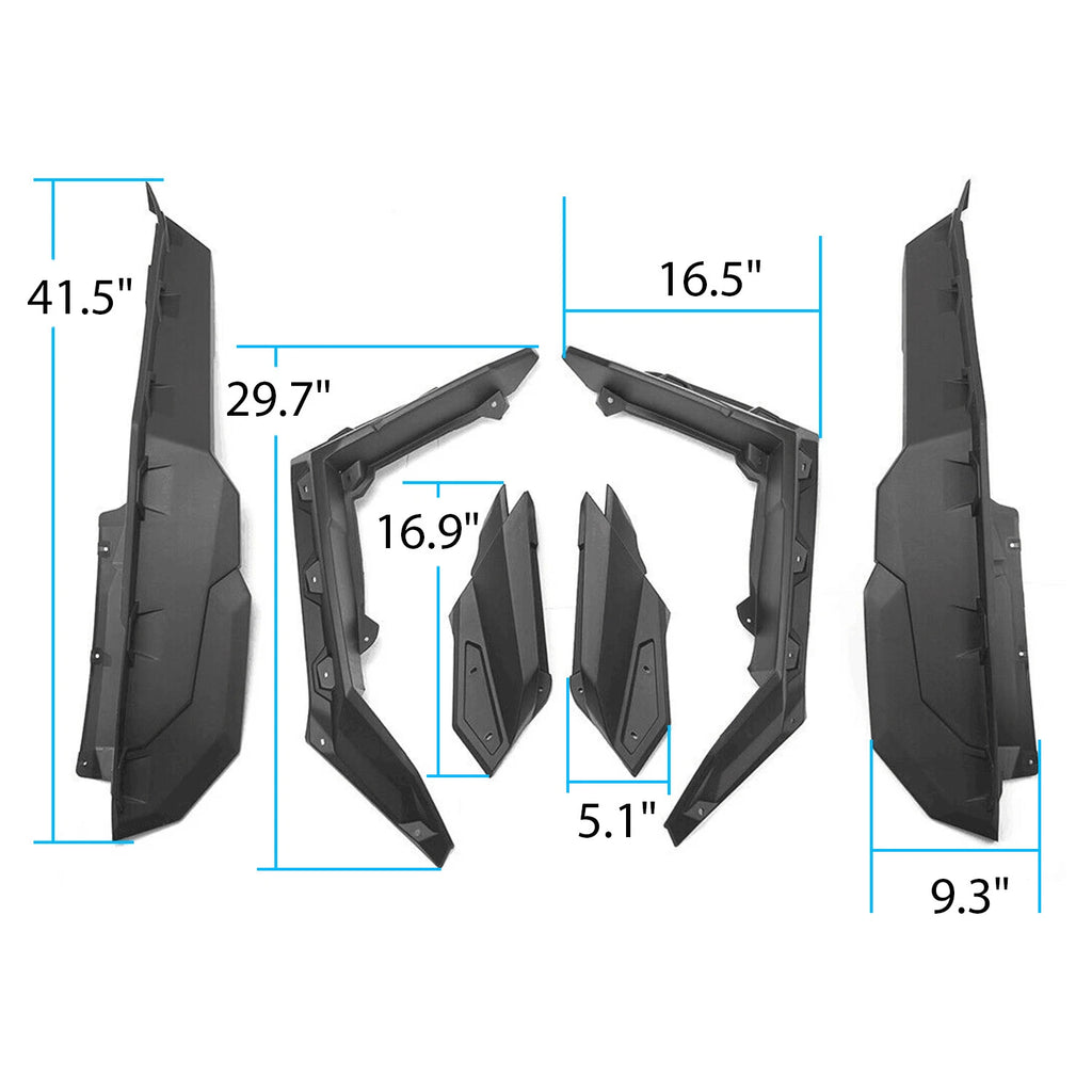 Extended Fender Flares Kit for Can Am Maverick X3/MAX Turbo (2017–2025)