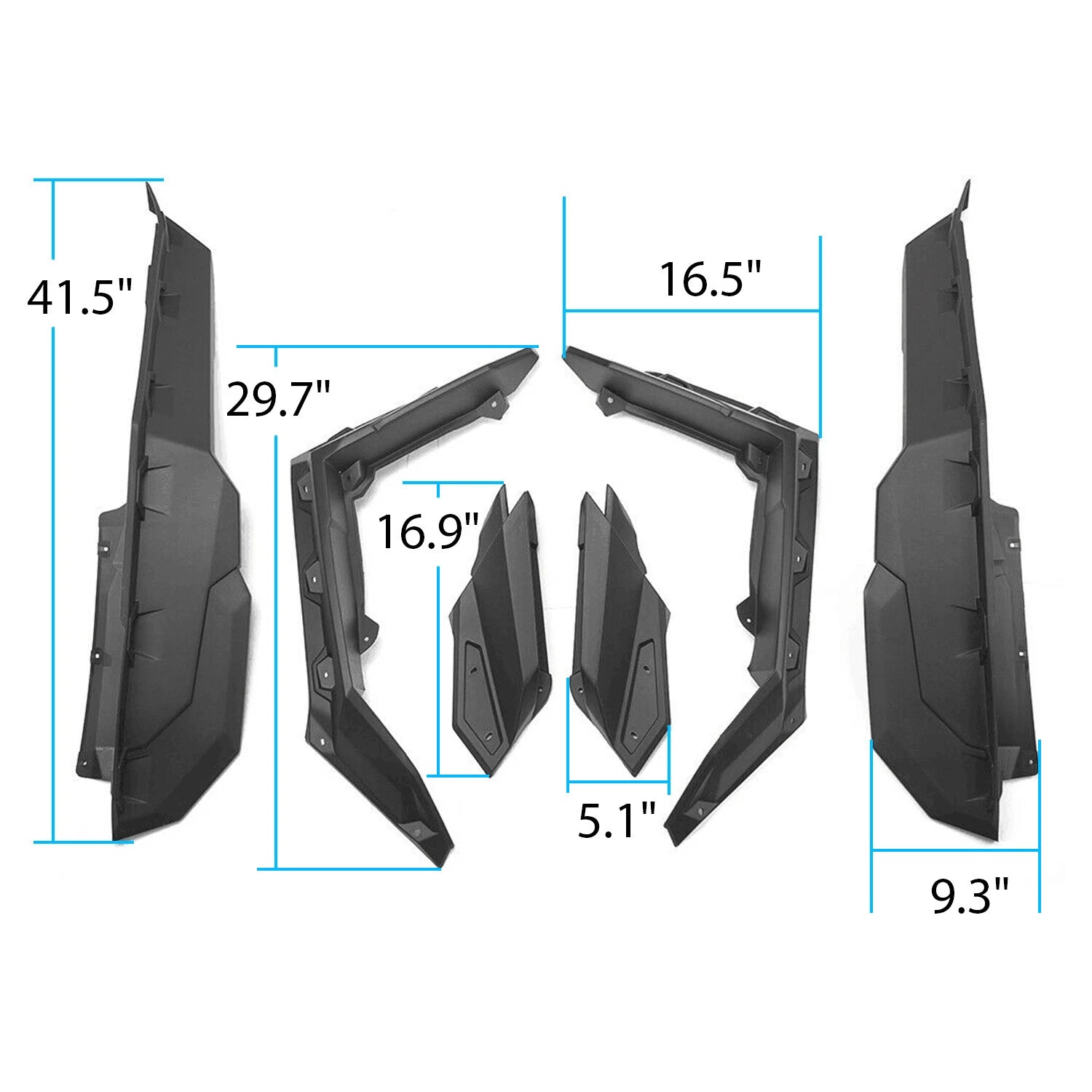 Extended Fender Flares Kit for Can Am Maverick X3/MAX Turbo (2017–2025)
