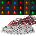 10mm LED Dash Pilot Panel Indicator Light for Car Boat Van (12-36V)
