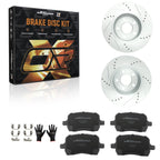 Front Disc Brake Rotors and Brake Pads Set for Pontiac G6 (2008–2010)