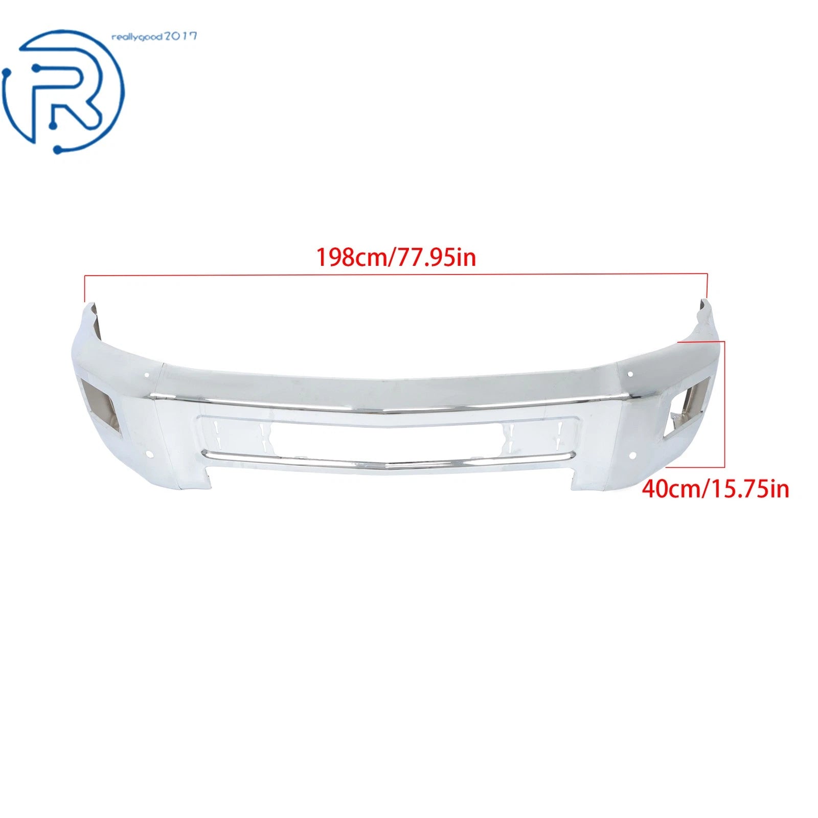 Front Bumper with Fog Light Holes for Chevy Silverado 2500 3500 (2015-2019)