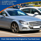 Front Car Bumper Tow Hook Cover for Mercedes-Benz CLS (2012-2018) Silver Tone