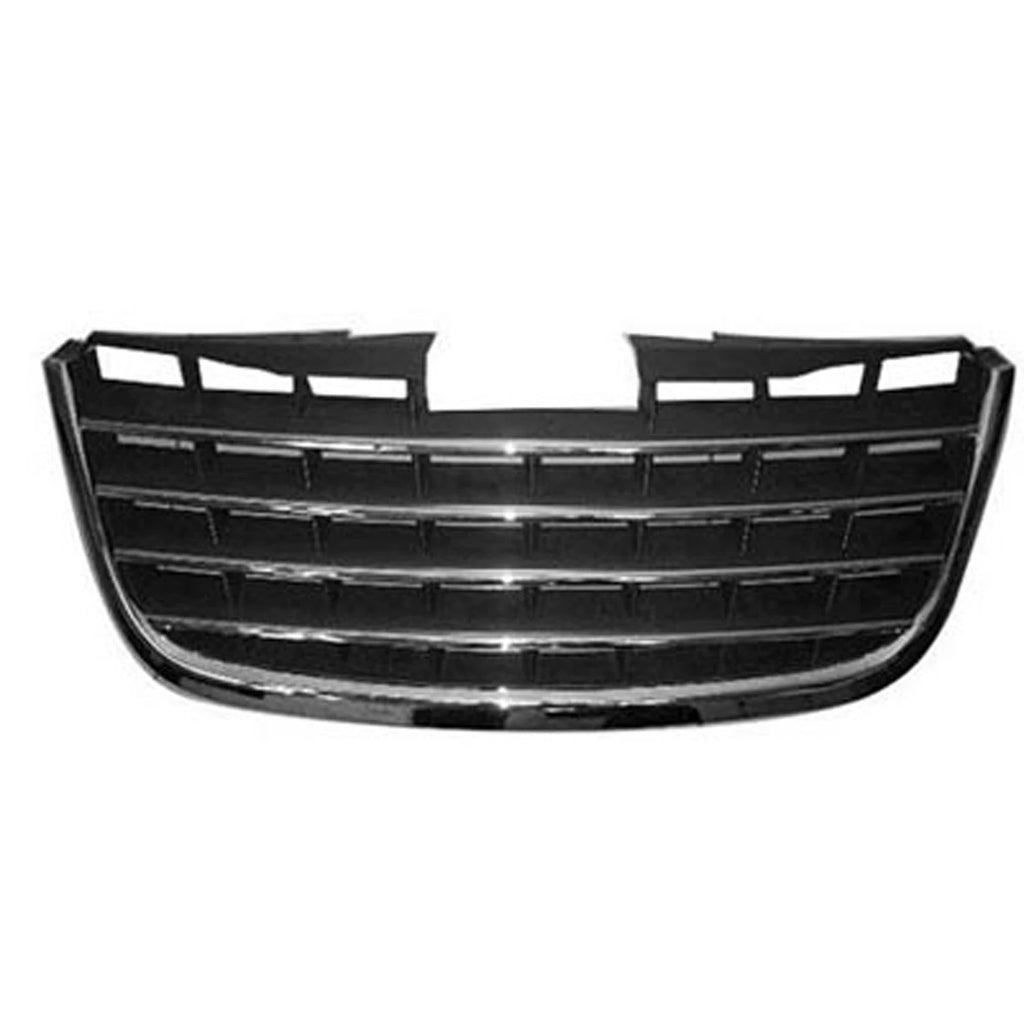 Replacement Gray Chrome Plastic Front Grille (See compatibility Chart)