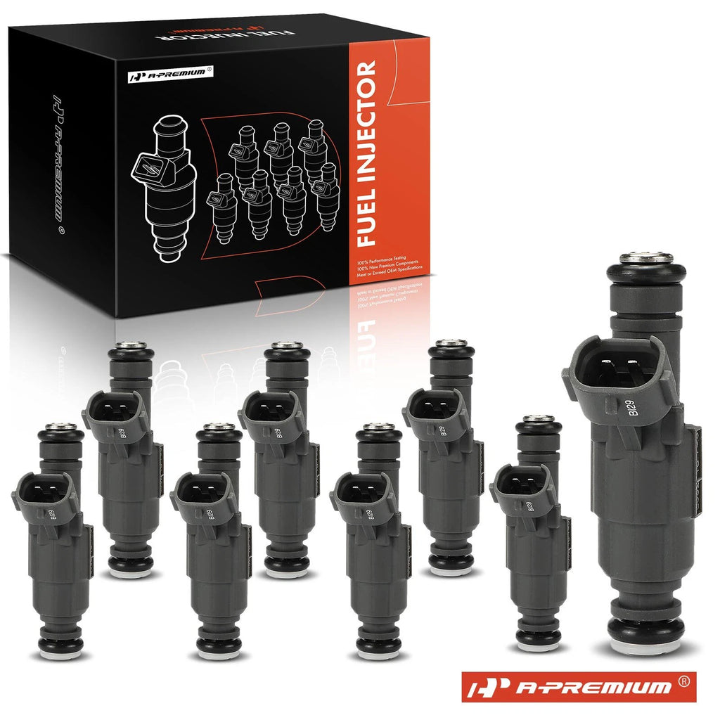 Set of 8 Fuel Injectors for Hyundai Genesis (2009–2011) Kia Borrego (2009)