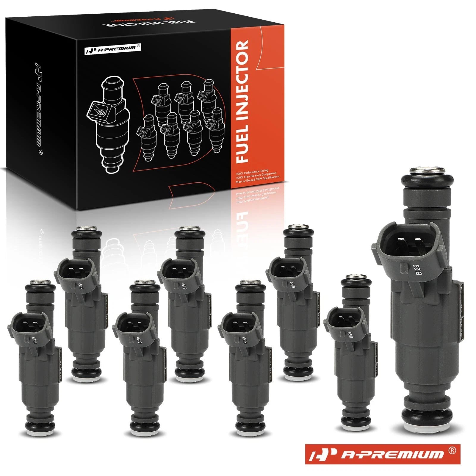 Set of 8 Fuel Injectors for Hyundai Genesis (2009–2011) Kia Borrego (2009)