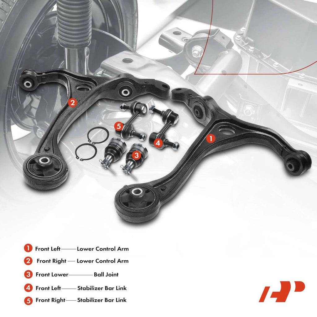 6X Front Control Arms & Sway Bars for Honda Accord (2003–2007) Acura TSX (2004–2008)