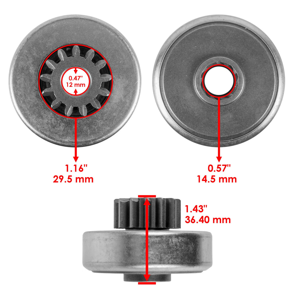 Starter and Drive Bendix for Seadoo RXP-X 260 (2012–2015) / 420888994