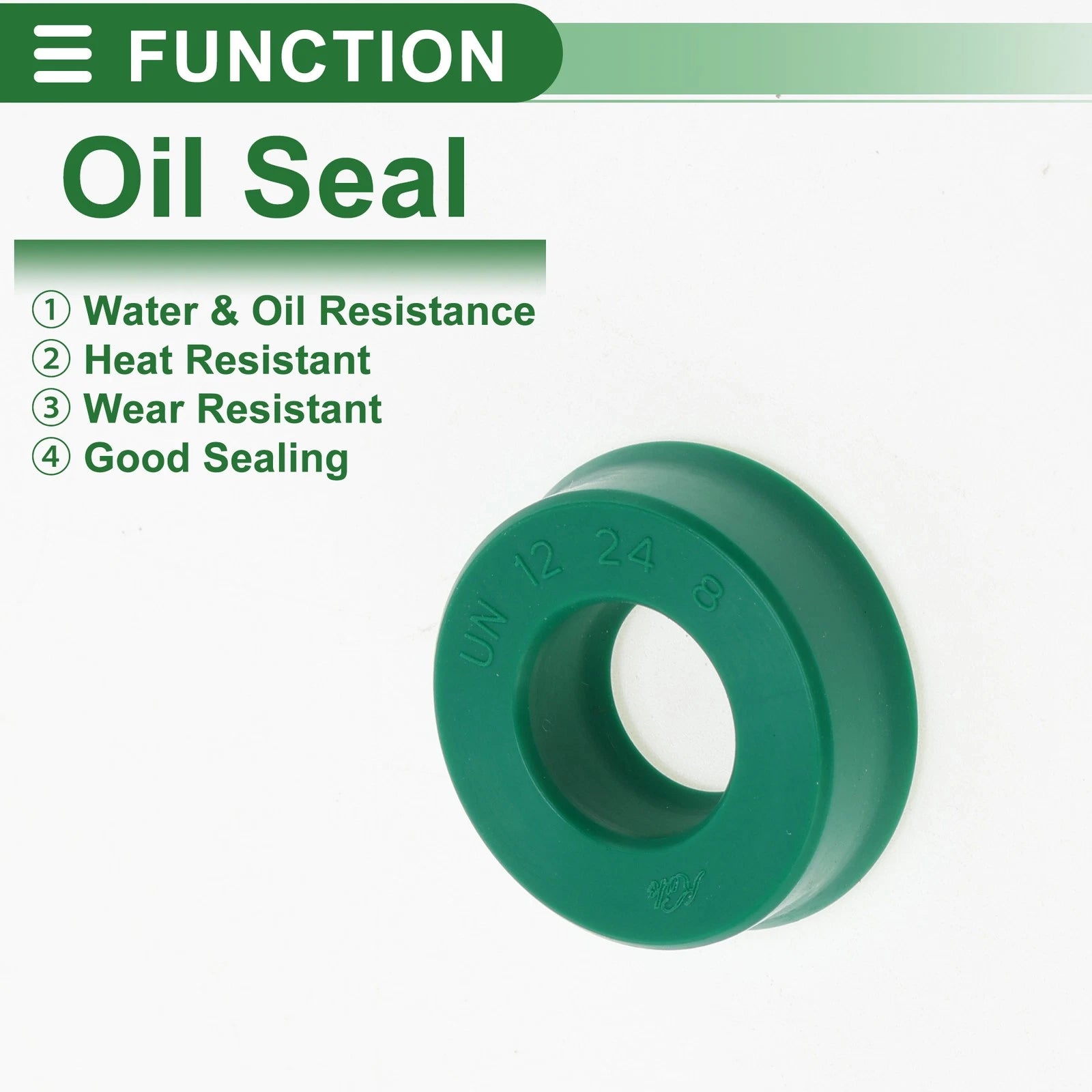 Set of 5 Oil Seal Ring 12x24x8mm for Rotary Shaft (High Pressure)