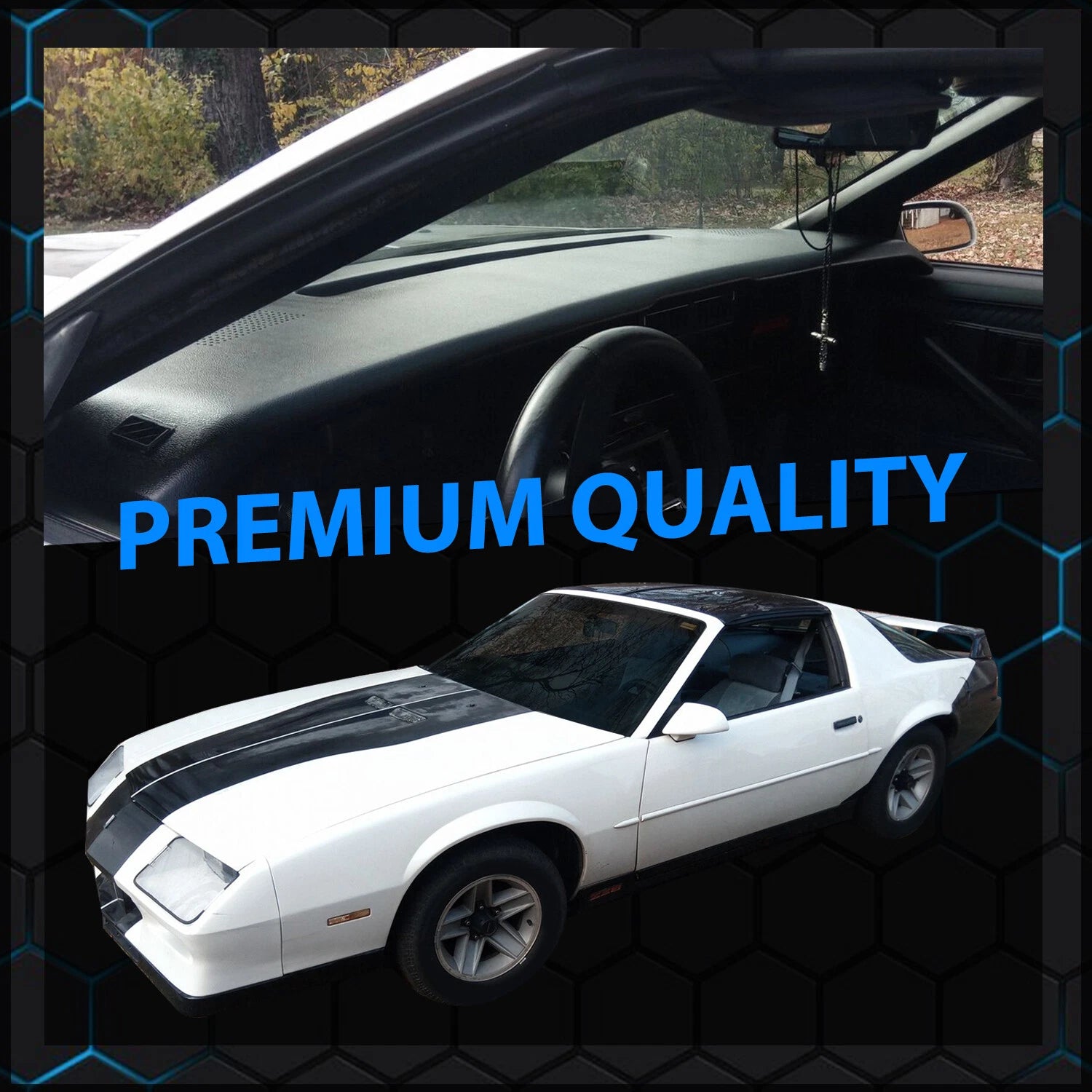 Dash Pad Overlay for Chevrolet Camaro (1984–1992) Textured Black