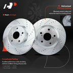 Front Drilled Brake Rotors & Ceramic Pads for Toyota RAV4 (2006–2018)