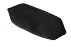 Console Lid Armrest Cover for Hyundai Kona (2018–2020) Carbon Fiber Green Stitch