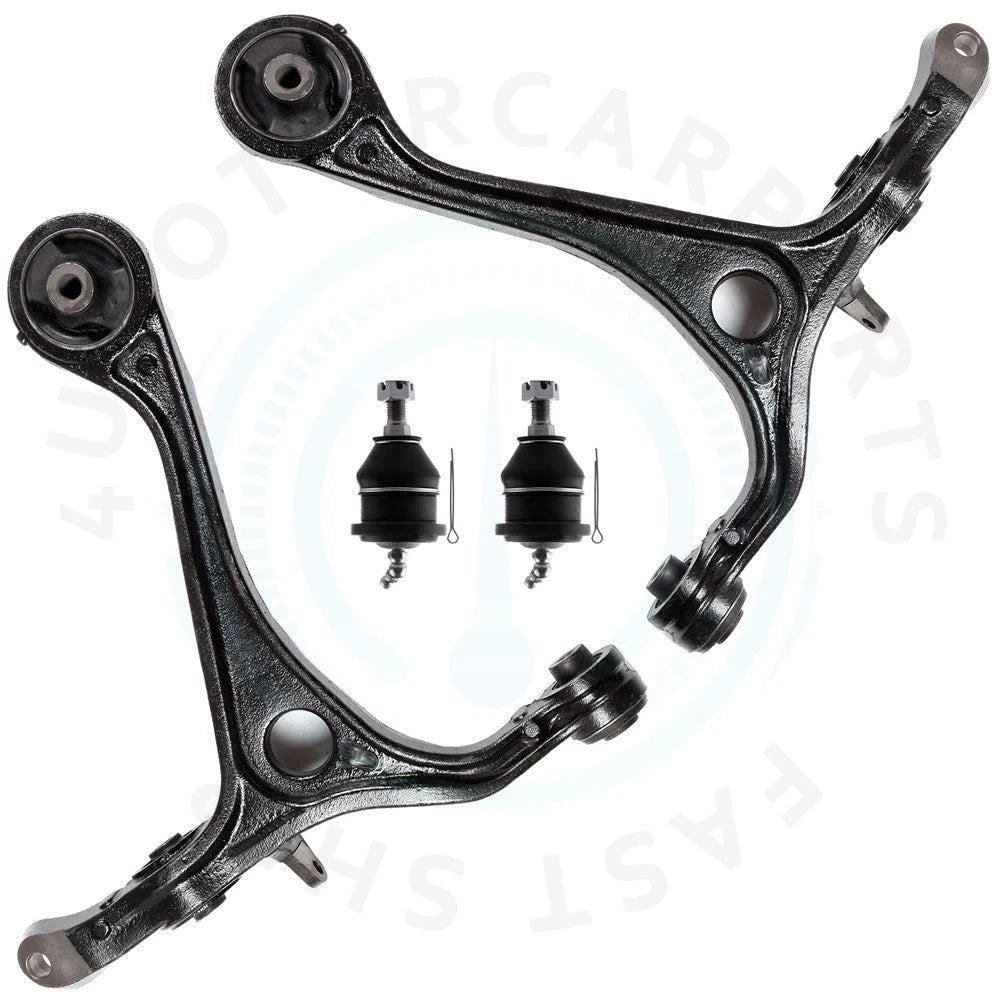 Set of 4 Front Lower Control Arms & Upper Ball Joints for Acura TSX (2004–2008)