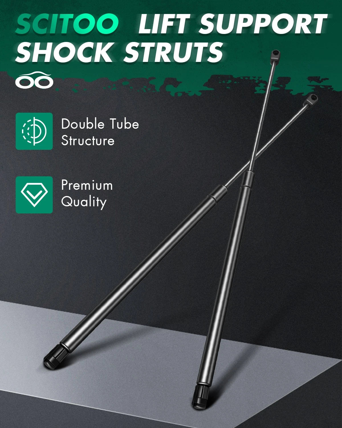 2X Rear Tailgate Lift Supports Struts for Chevrolet HHR (2006–2011)