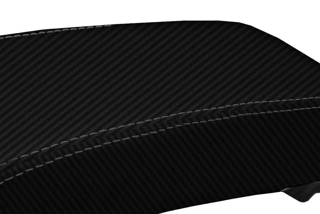 Console Lid Armrest Cover for Dodge Journey (2009–2010) Carbon Fiber Black