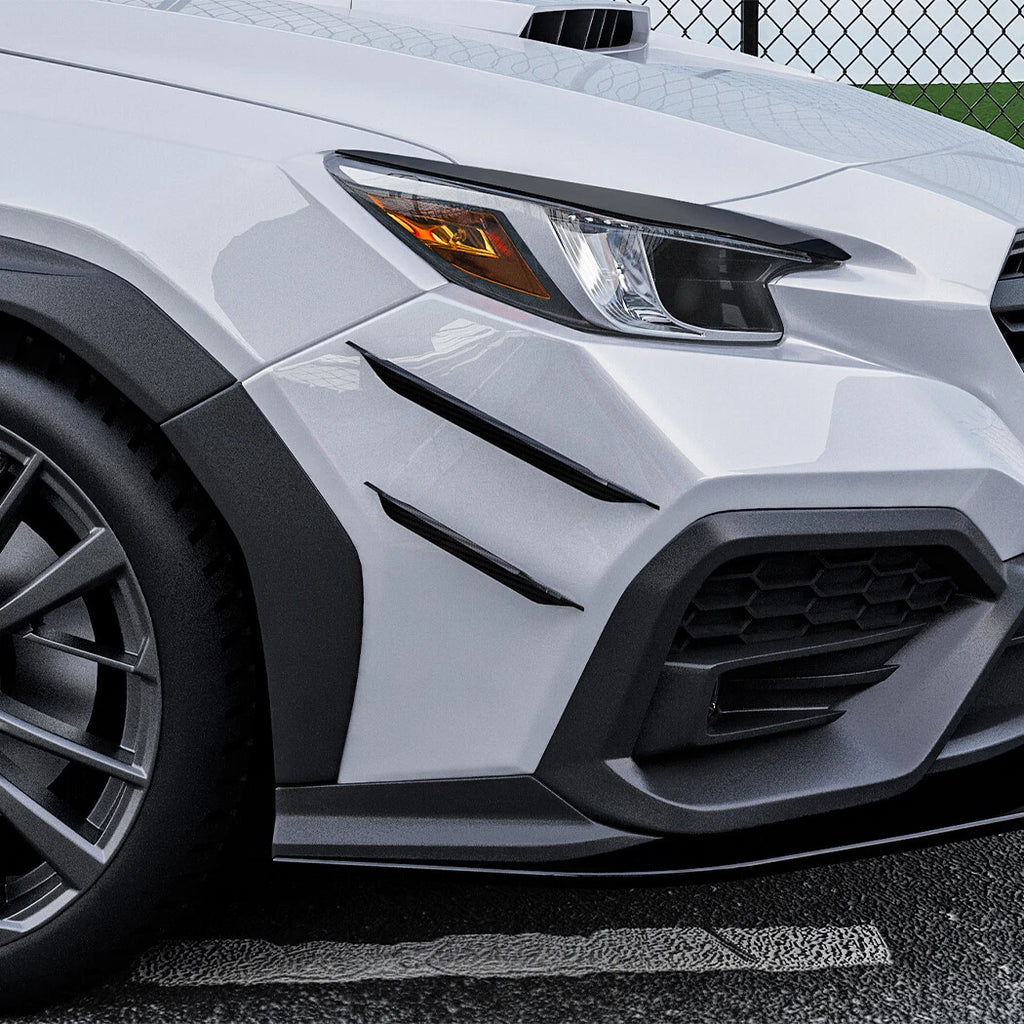 Set of 4 Front Bumper Side Fin Canard Splitters for Subaru WRX STI (2022–2023)