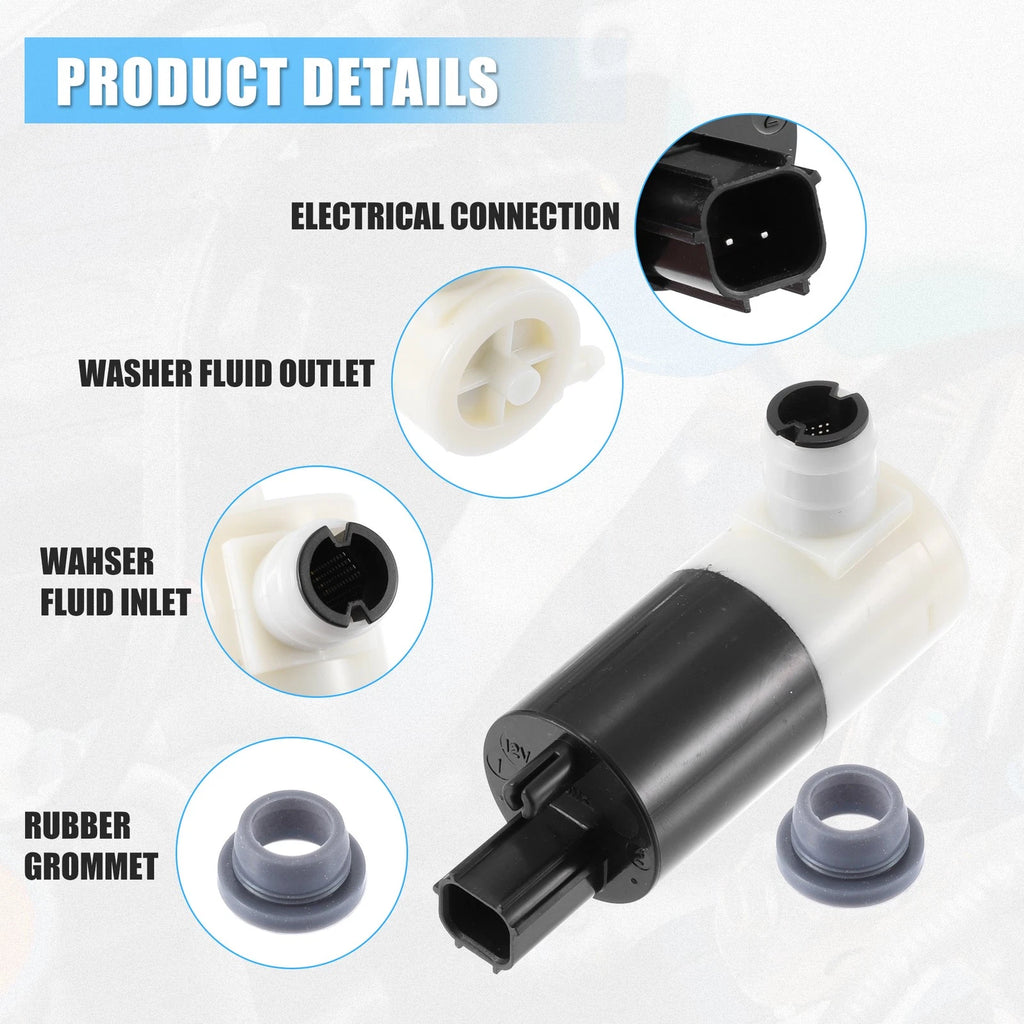 Windshield Washer Pump for Chrysler 300M, Dodge Intrepid (1999–2004)
