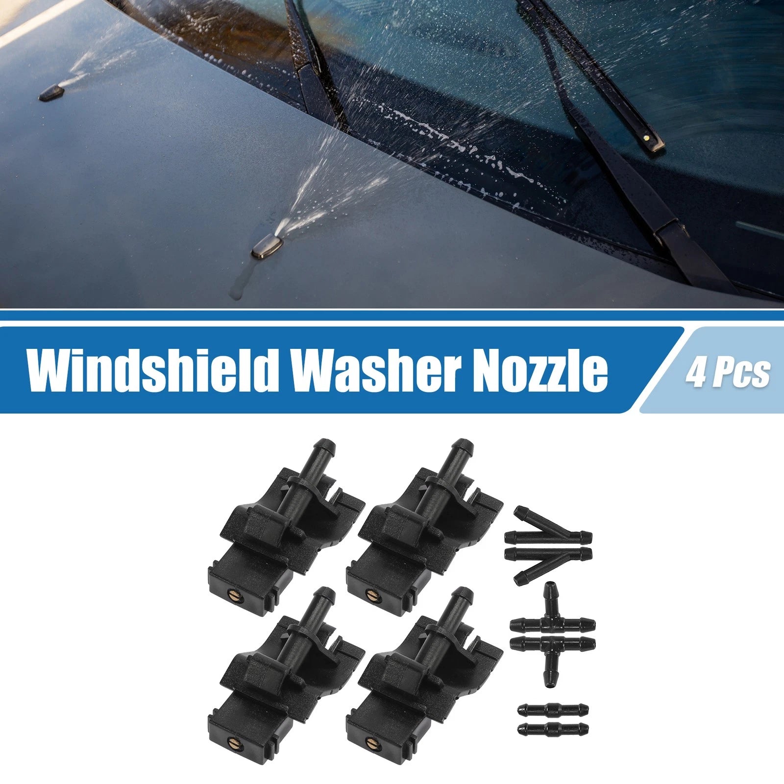 Set of 4 Windshield Washer Nozzles No. 85381-12300 for Toyota Corolla Altis