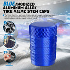 Anodized Aluminum Tire Valve Stem Caps Dust Cover for Universal Fit (4-Pack)