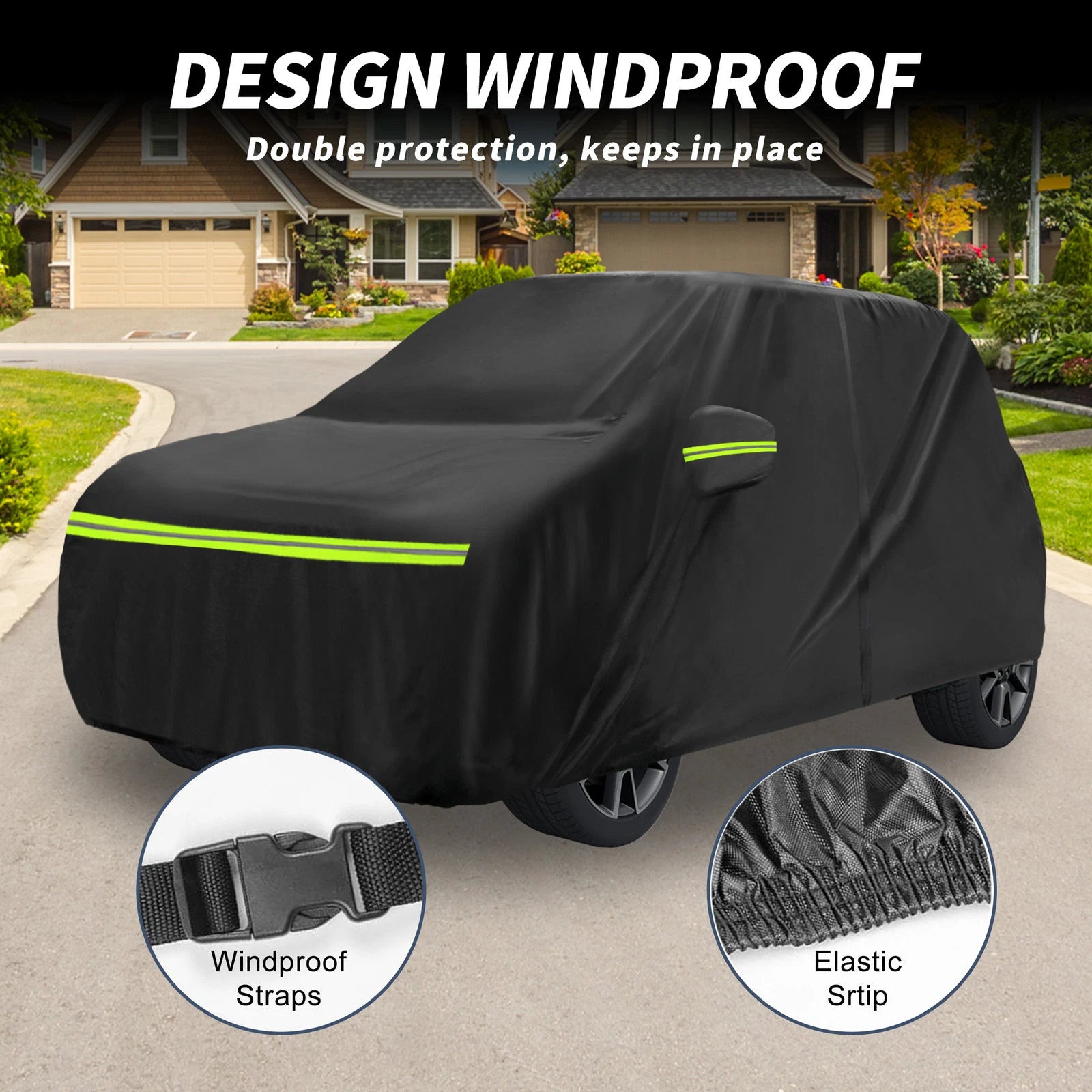 Waterproof Car Cover 241D-PU for Suzuki Swift IV/V (2011–2023) with Zipper