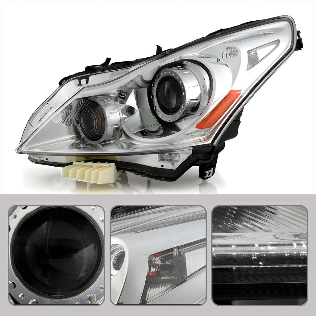 HID Headlight Pair for Infiniti G37 (2010–2013) & Q40 (2015) w/o Bulb, AFS